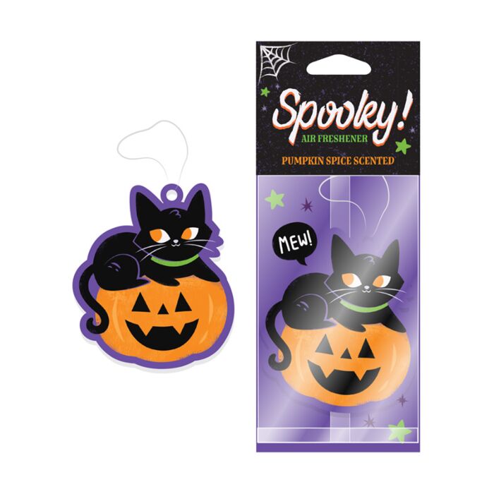 Pumpkin Spice Spooky Zwarte kat Pompoen Luchtverfrisser