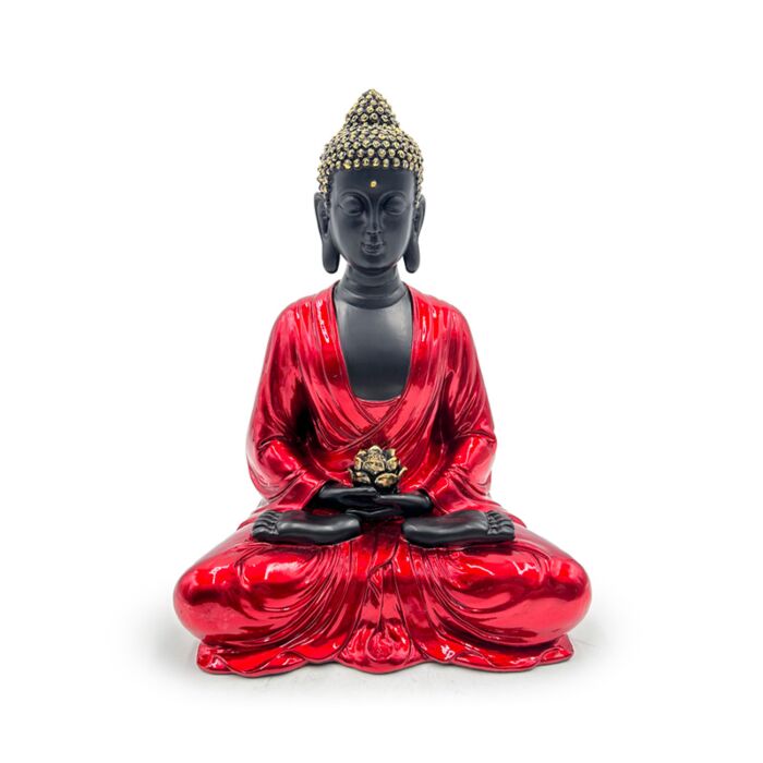 Rood, Zwart & Goud Thaise Boeddha Contemplatie