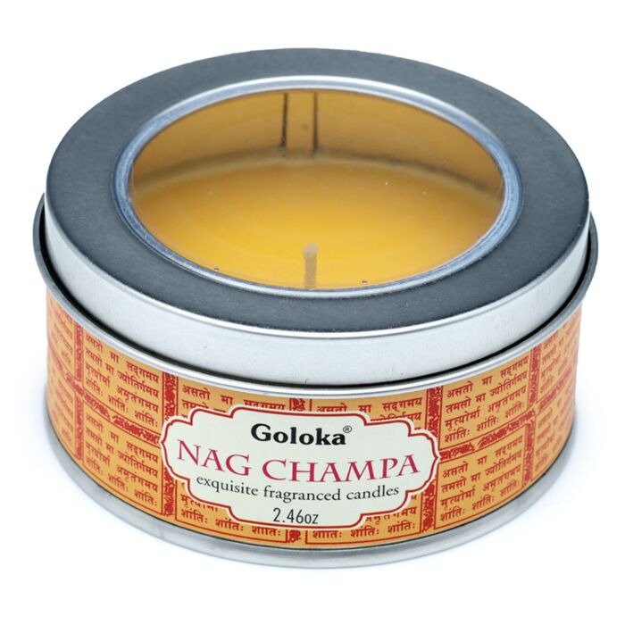 Goloka Nag Champa Paraffine Wax Geurkaars in blik