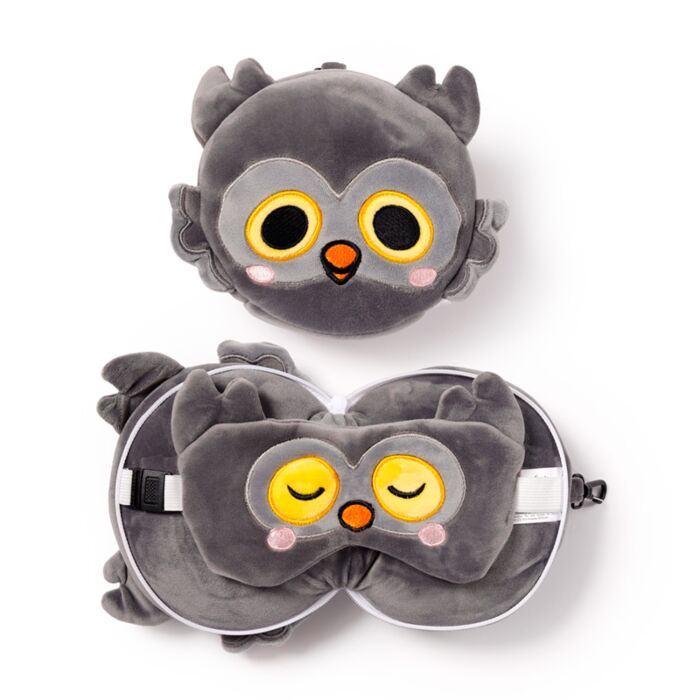 Relaxeazzz Adoramals Winston de Uil Rond Reiskussen & Slaapmasker