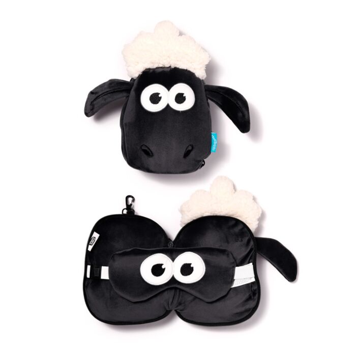 Relaxeazzz Shaun het Schaap Rond Reiskussen & Slaapmasker