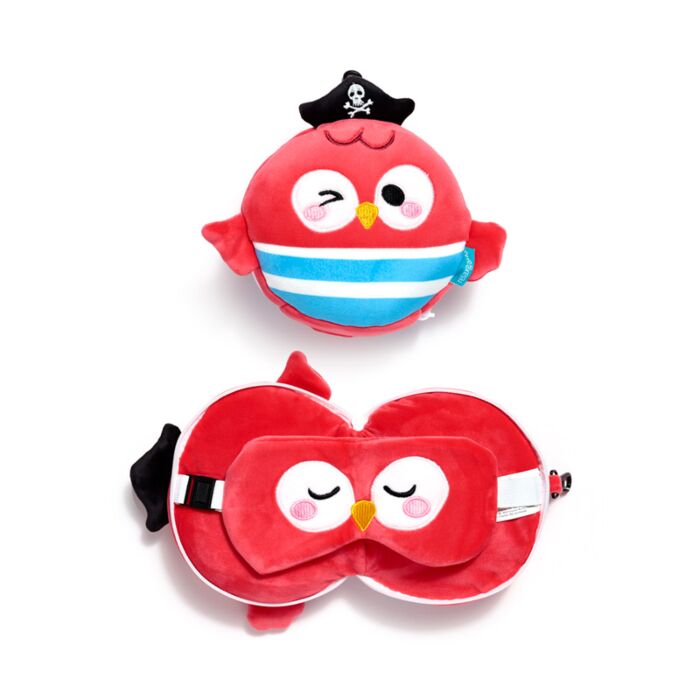 Relaxeazzz Jolly Roger Piraat Bembo de Papegaai Reiskussen & Slaapmasker