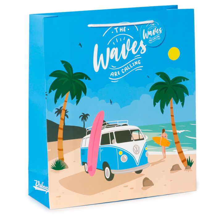 Volkswagen Busje VW T1 Waves Cadeautasje - Extra Large