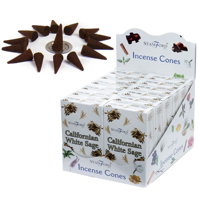 37210 Californische Witte Salie - Stamford Wierook Kegels
