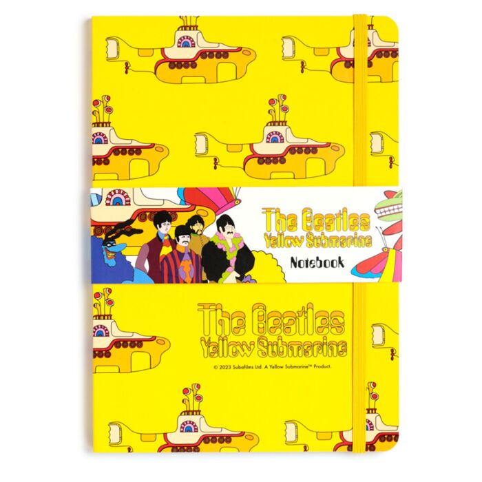 Yellow Submarine Gerecycled A5 Gelinieerd Notitieboekje