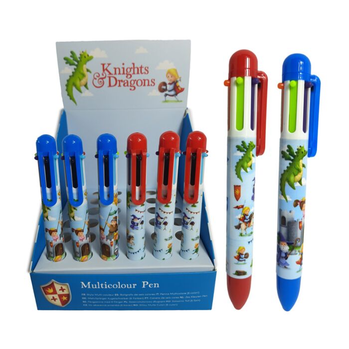 Ridders & Draken Meerkleurige Pen (6 kleuren)