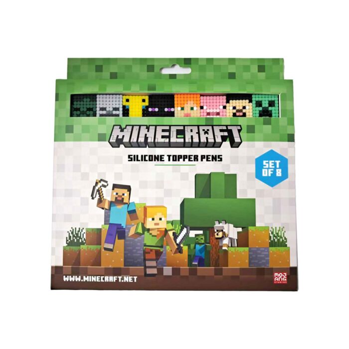 8-delige Minecraft Fijnschrijver Pen Siliconen Top