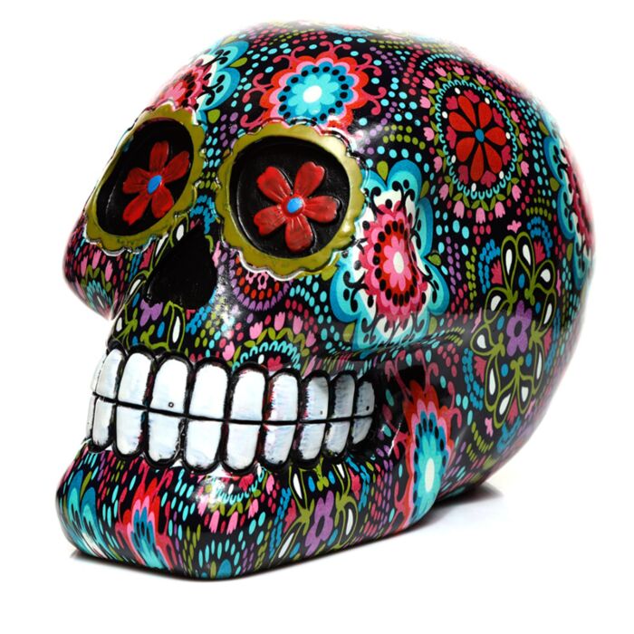 Dia de los Muertos Mexicaans Doodshoofd Bloemen Woonaccessoire