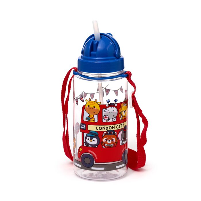 Ecozen Kinder Waterfles 450ml Flip Straw Adoramals Londen