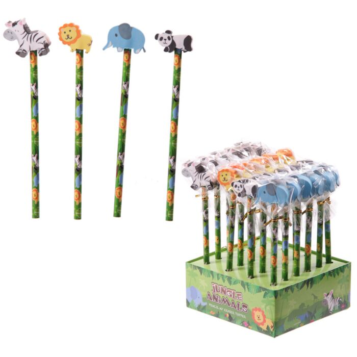 Olifant  Panda Leeuw Zebra - Gum Potlood