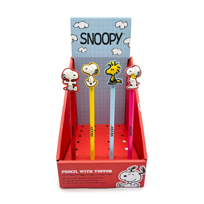 Peanuts Snoopy & Woodstock PVC Top Potlood