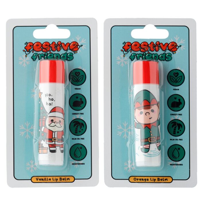 Kerstelf & Kerstman Lipbalsem Stick - Sinaasappel & Vanille