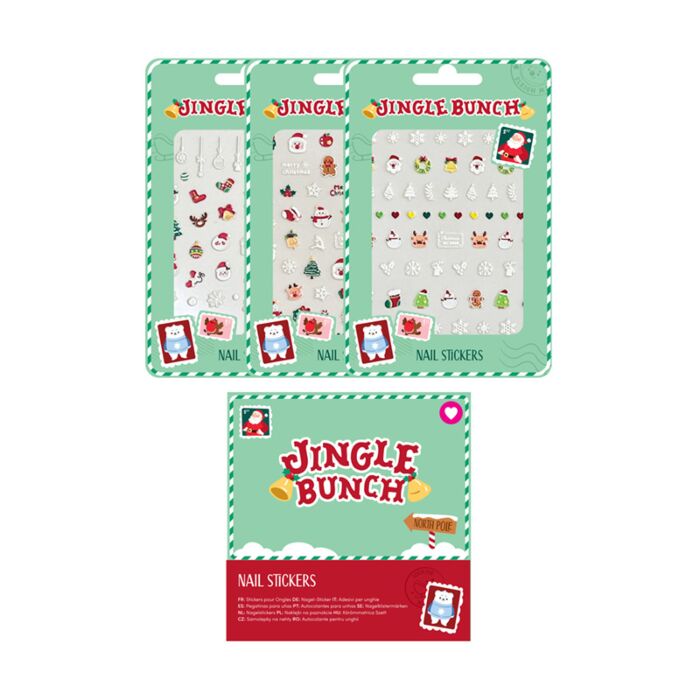 Jingle Kerstmis Zelfklevende Nagel Stickers