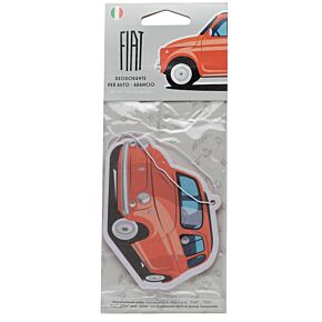 Sinaasappel - Retro Rood Fiat 500 Luchtverfrisser