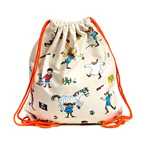 Pippi Langkous Canvas Trekkoord Rugtas