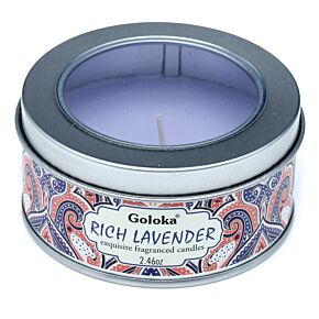 Goloka Lavendel Paraffine Wax Geurkaars in blik