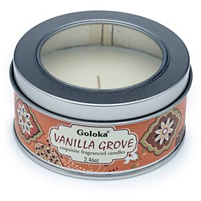 Goloka Vanille Grove Paraffine Wax Geurkaars in blik