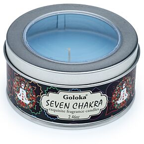 Goloka Zeven Chakras Paraffine Wax Geurkaars in blik