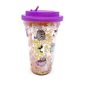 Pusheen de Kat Halloween Breukbestendige Duurzame Dubbelwandige Beker