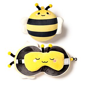 Relaxeazzz Adorabugs Bij Rond Reiskussen & Slaapmasker