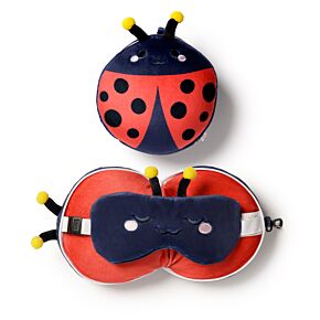 Relaxeazzz Adorabugs Lieveheersbeestje Rond Reiskussen & Slaapmasker