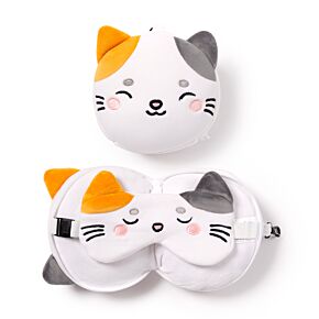 Relaxeazzz Adoramals Lola de Kat Rond Reiskussen & Slaapmasker