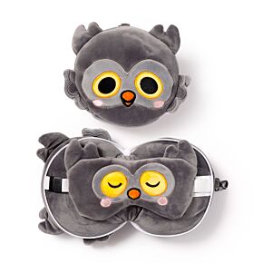 Relaxeazzz Adoramals Winston de Uil Rond Reiskussen & Slaapmasker