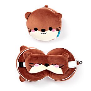 Relaxeazzz Adoramals Henry de Otter Rond Reiskussen & Slaapmasker