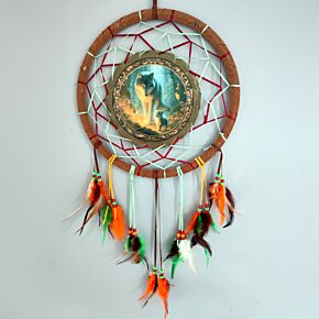 Feeën Droom Wolf & Welp Dromenvanger 33cm