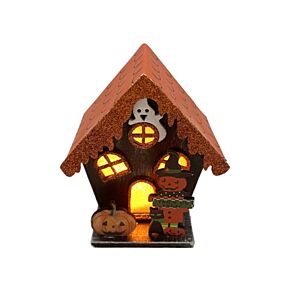 Griezelig  Trick or Treat Pompoen Huis Halloween LED Decoratie