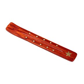 Koperkleurige Ster - Mango Hout Wierookhouder voor stokjes