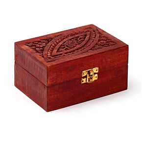 Mango Hout Etherische Olie Doos (voor 12 flesjes - Design 1)