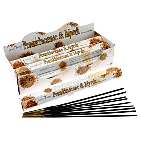 37112 Frankincense & Mirre - Stamford Premium Hex Wierook Stokjes