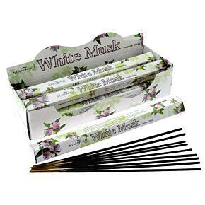 37109 Witte Musk - Stamford Premium Hex Wierook Stokjes