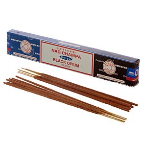 01307 Satya Nag Champa & Zwarte Opium Wierook Stokjes