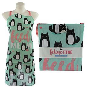 Keukenschort - Feline Fine Kat Feed me Meow