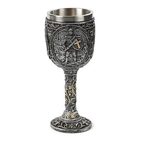 Decoratieve Middeleeuwse Ridder & Kasteel Kelk