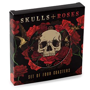 Schedel & Rozen Set 4 Onderzetters