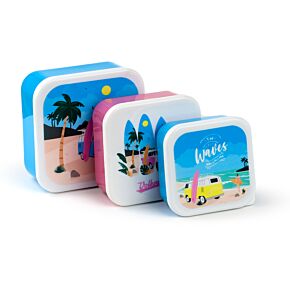 Set 3 Lunch Box M/L/XL - Volkswagen Busje VW T1 Waves