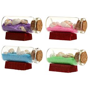 Gekleurd Zand & Schelpen Fles Strand Souvenir Magneet
