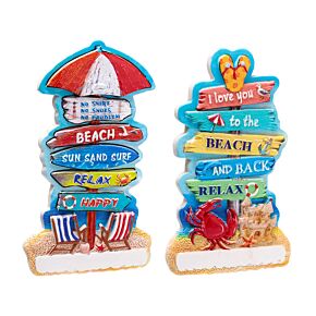 Zeezicht Strandborden 3D Zee & Strand Souvenir Magneet 