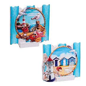 Blauw Hek 3D Zee & Strand Souvenir Magneet 