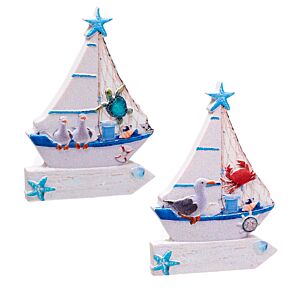 Zeilboot & zeeleven 3D Zee & Strand Souvenir Magneet 