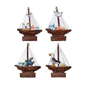 Zee & Strand Souvenir Magneet Zeilboten Vogels & Zeeleven