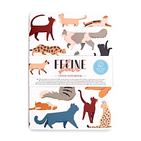 Feline Fine Kat Gerecycled A5 Gelinieerd Notitieboekje