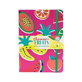 Zomer Fruit Gerecycled A5 Gelinieerd Notitieboekje