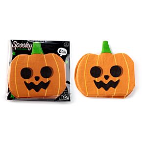 Halloween Pompoen Pak van 12 3-laags papieren feestservetten