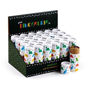 Dinosauria  - Tekenkoker 12 Kleurpotloden