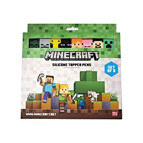 8-delige Minecraft Fijnschrijver Pen Siliconen Top