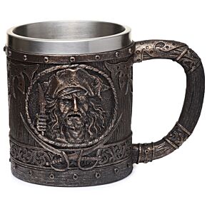 Decoratieve Geborsteld Goud Hout-effect Piraten Bierpul